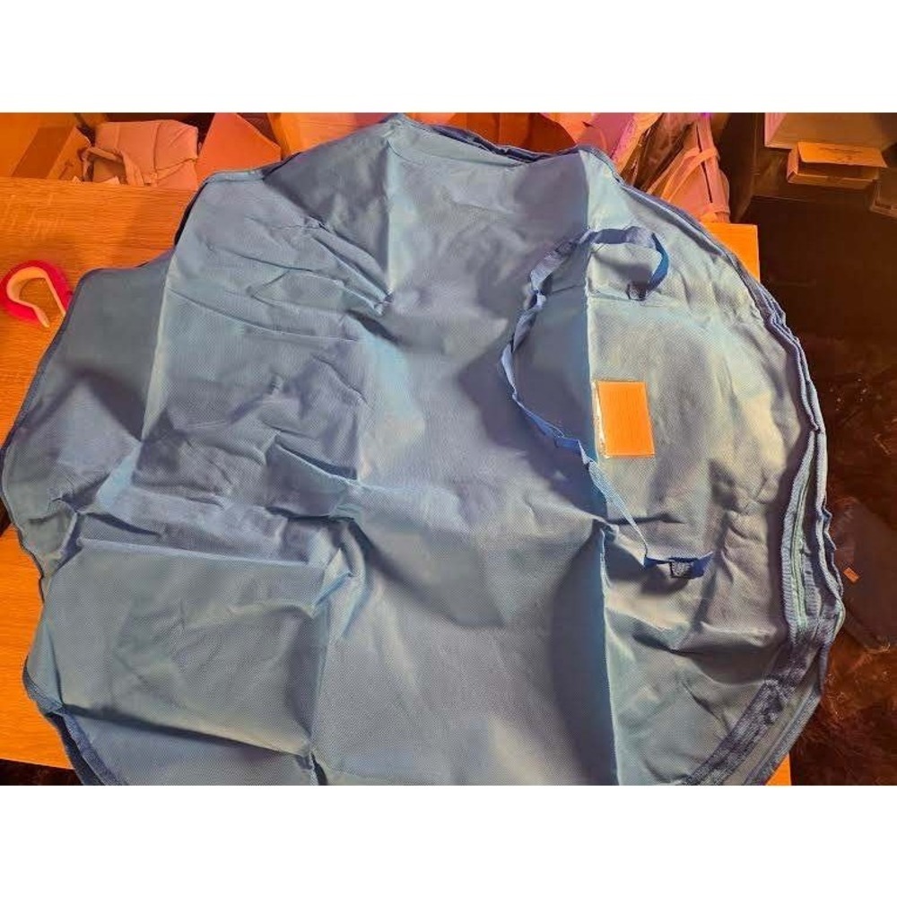 2 Pack Blue Wreath Storage Container Bags Zippered Holiday Decor 30" X003XGF9TB
